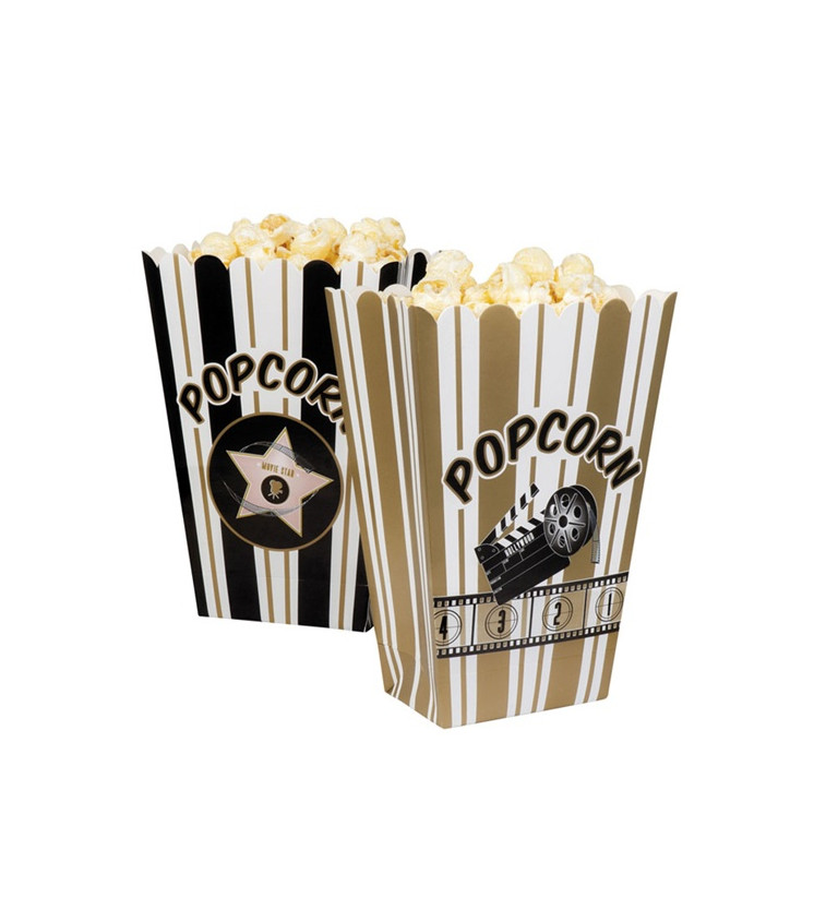 Krabička na popcorn - Hollywood (4ks)