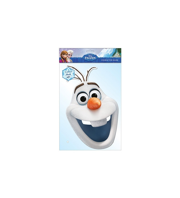 Papírová maska - Olaf, Frozen