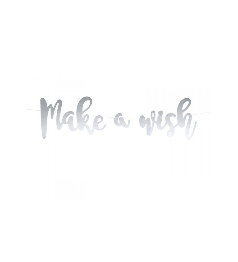Dekorativní banner s nápisem MAke a wish