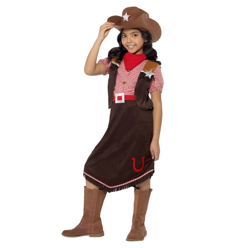 Dětský kostým - Malá kovbojka luxus