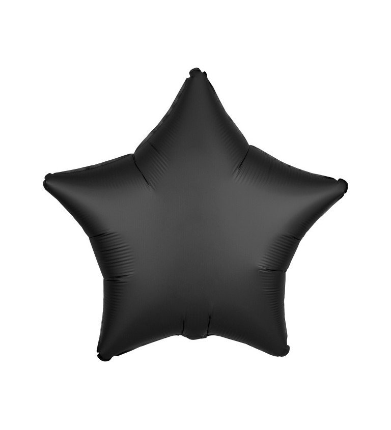 Hvězdičkový sametový balónek - černý