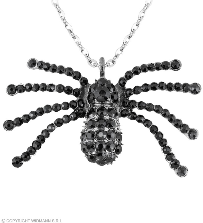 Pavoučí náhrdelník s kamínky