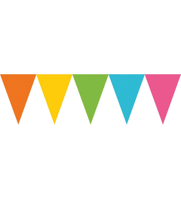 Girlanda - trojúhelníky barevné