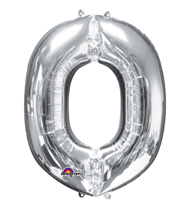 Narozeninový fóliový balónek (stříbrný) – O