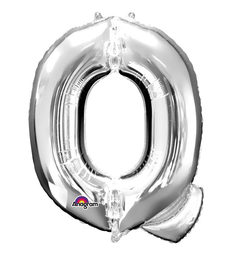 Narozeninový fóliový balónek (stříbrný) – Q