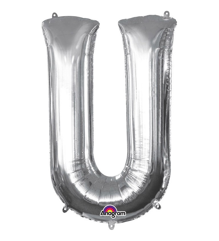 Narozeninový fóliový balónek (stříbrný) – U