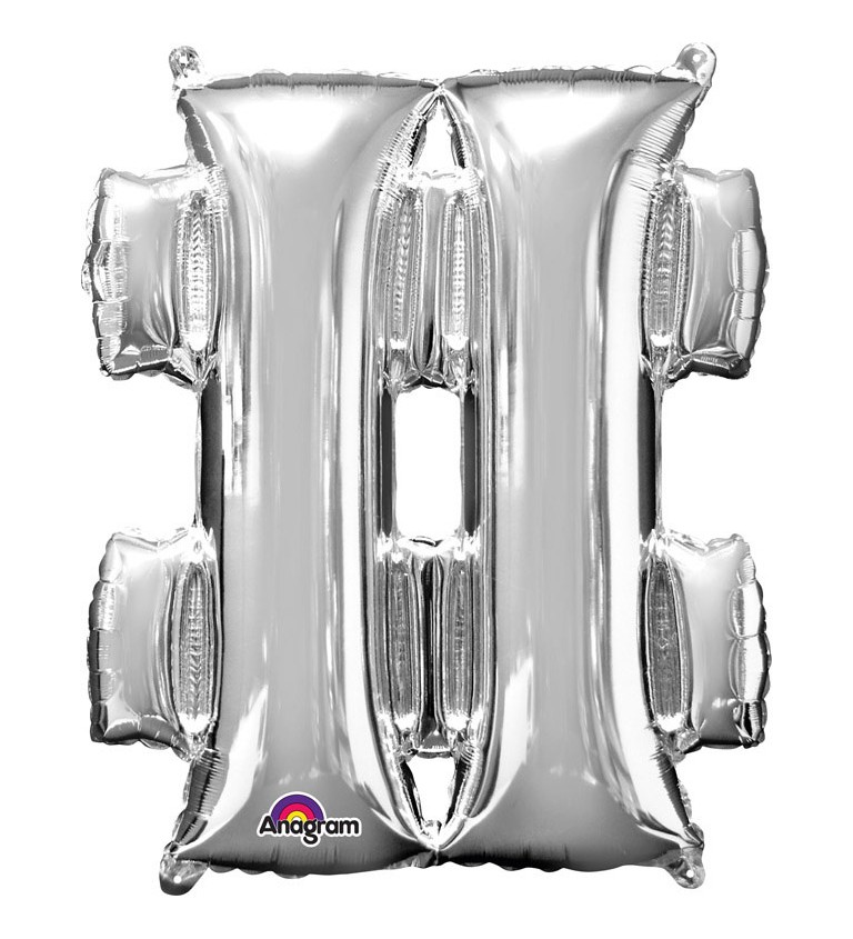 Narozeninový fóliový balónek (stříbrný) -#