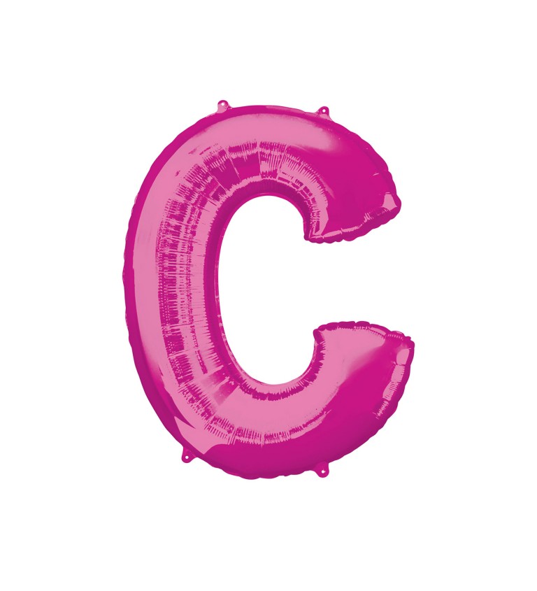 Narozeninový fóliový balónek (tmavě růžový) – C