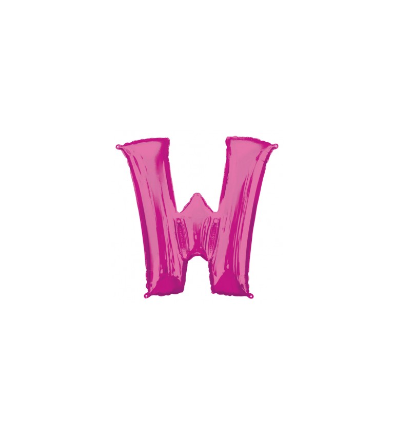 Narozeninový fóliový balónek (tmavě růžový) – W