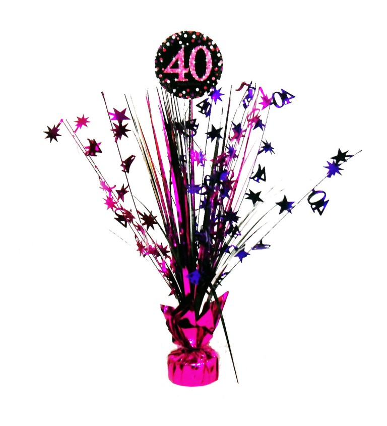 Růžová narozeninová dekorace - 40