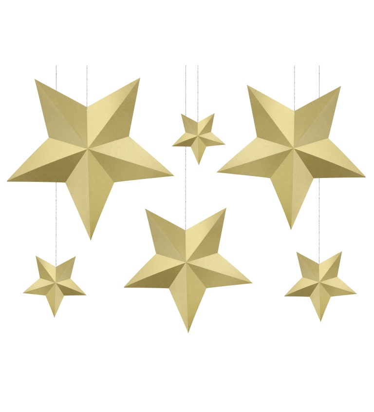 Zlaté hvězdy - dekorace