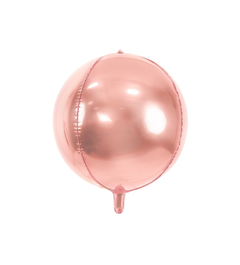Fóliový balónek koule - rose gold