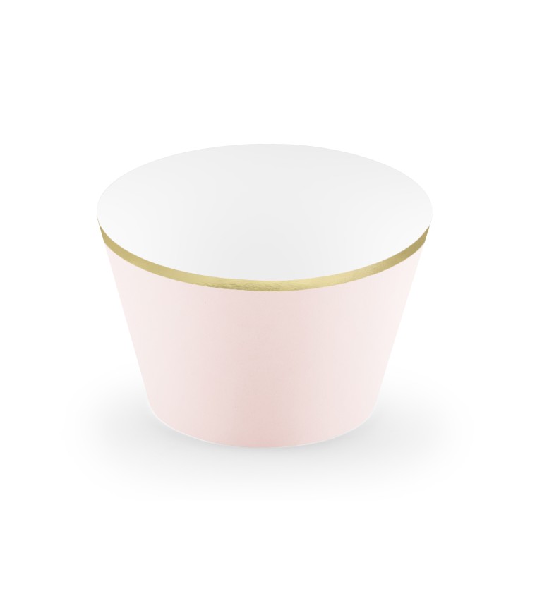 Košíčky na cupcake - zlato růžové