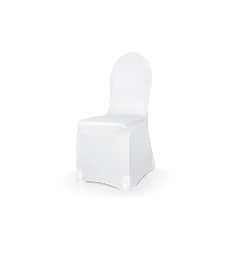 Dlouhý bílý potah na židli