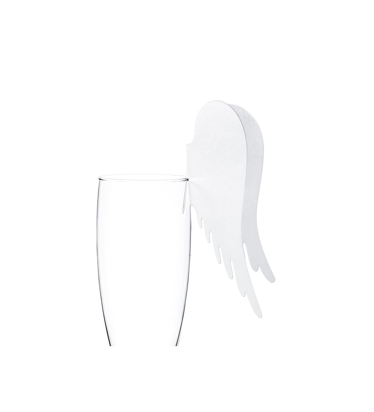 Dekorace na skleničky ve tvaru křídel