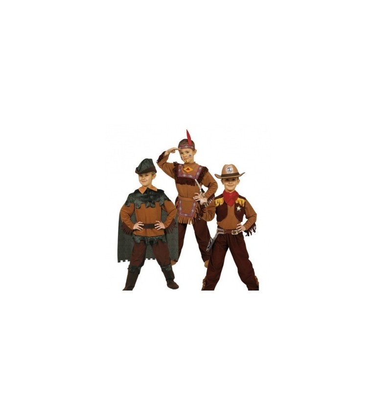 Dětský kostým Tři v jednom (indián,kovboj, robin hood)