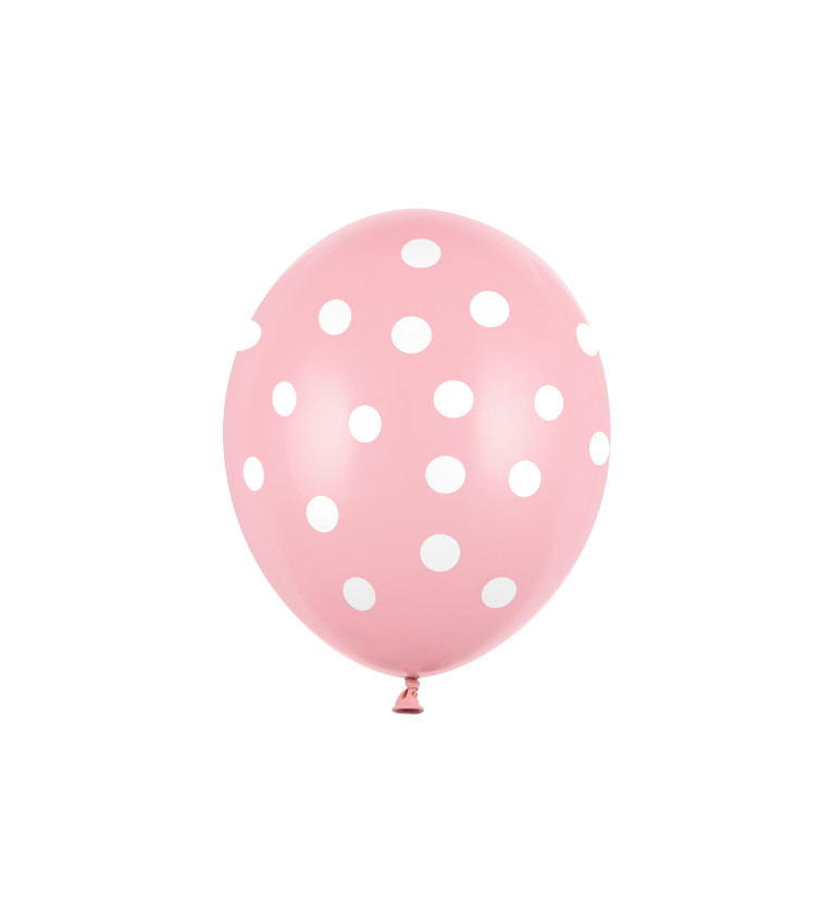 Balonek (růžový s puntíky) 6ks