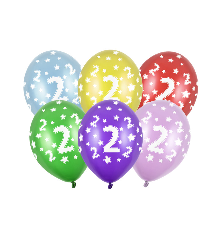 Balónek s číslem 2 (6ks)