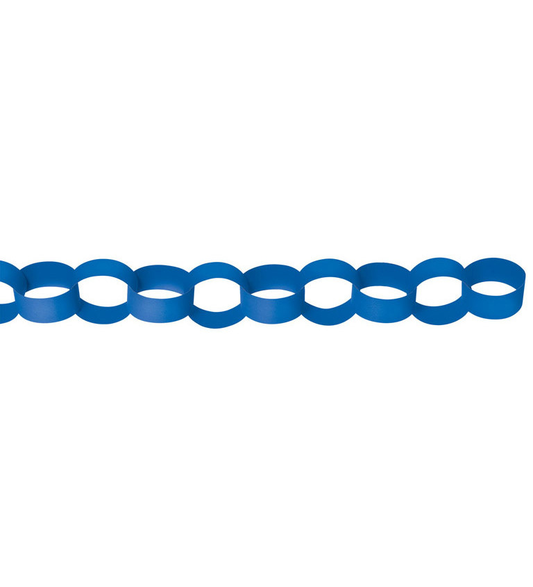 Girlanda - modrý papírový řetěz