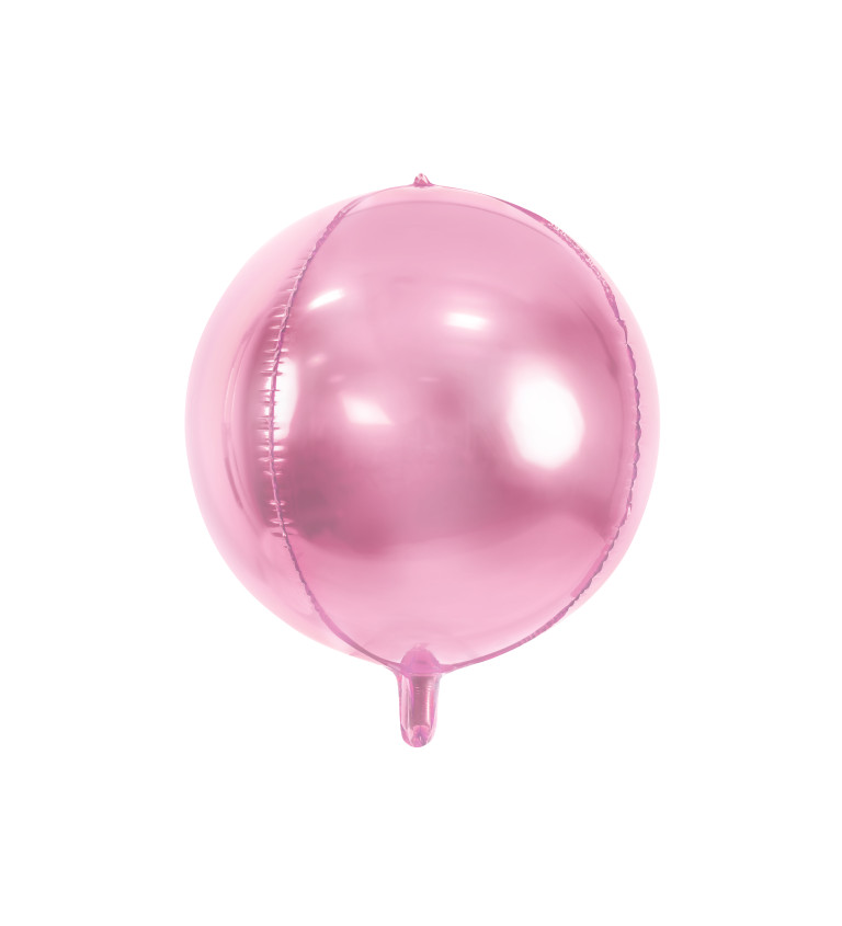 Fóliový balónek koule - růžový