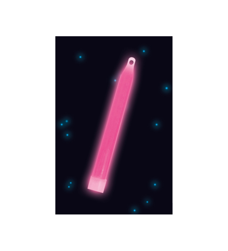 Plastová růžová svítící tyčka