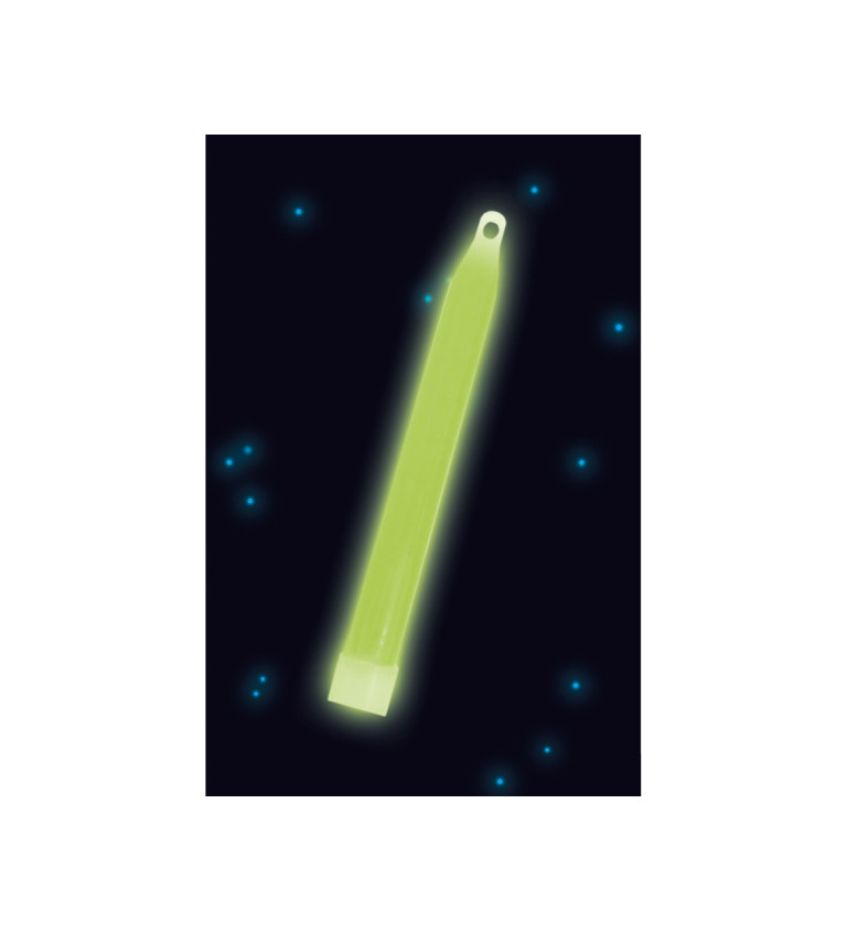 Plastová zelená svítící tyčka