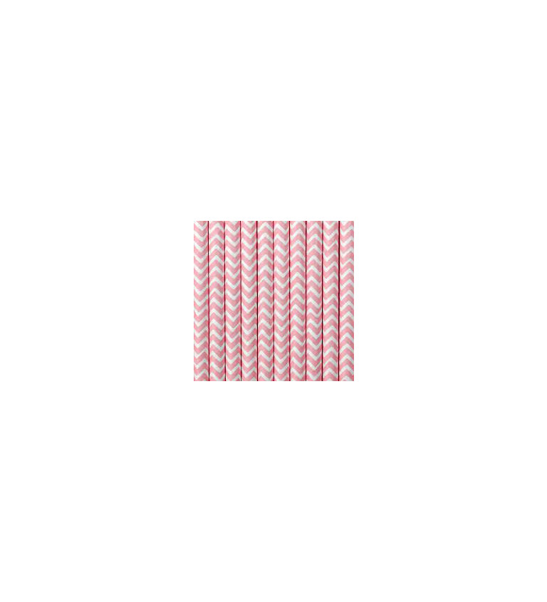 Brčka - Papírová se světle růžovými vlnkami