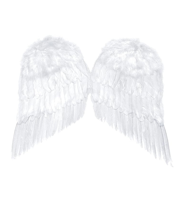 Bílá peříčková andělská křídla