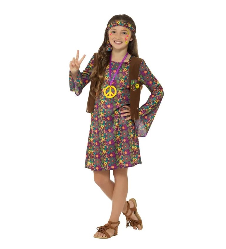Dívčí kostým - hippie slečna