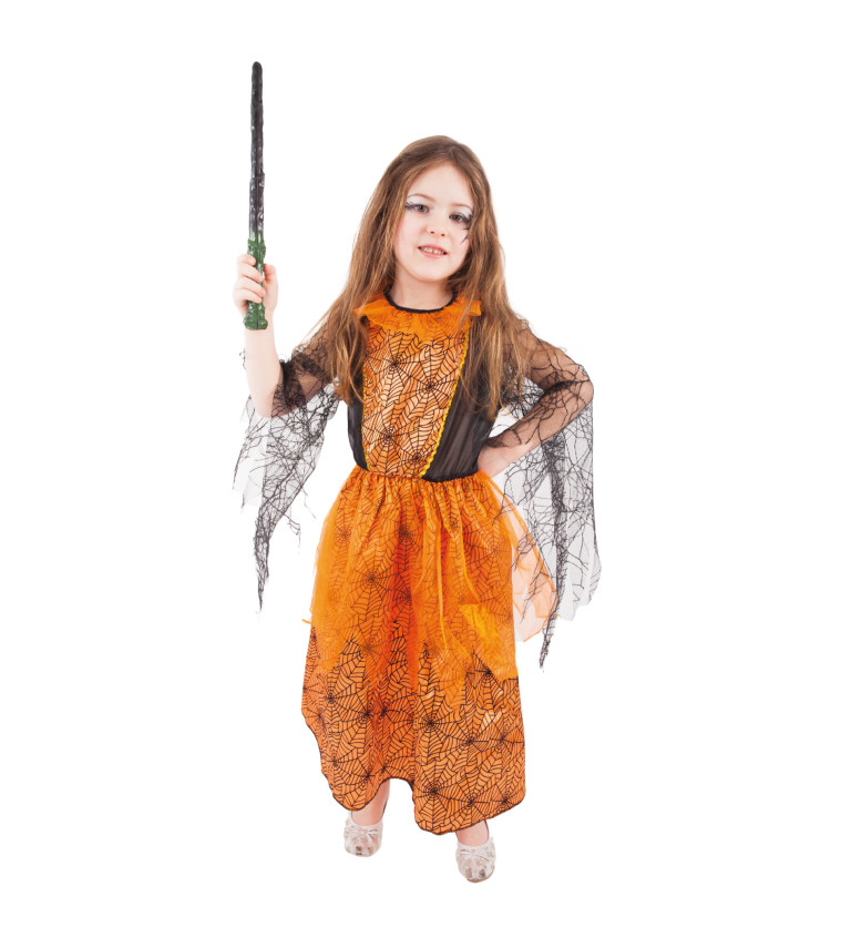 Dětské šaty - oranžové a čarodějnické