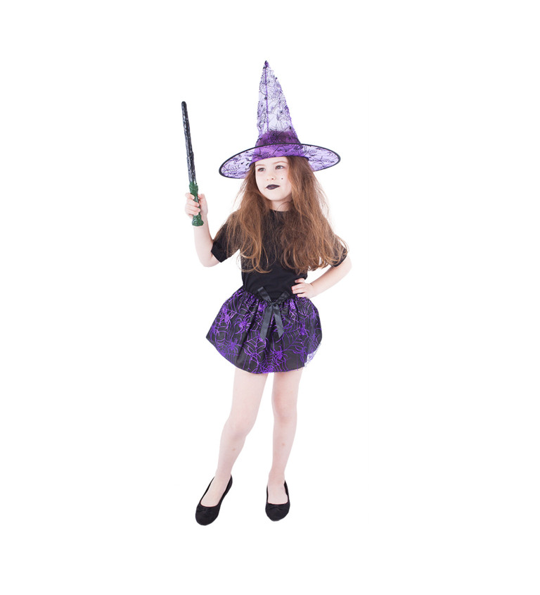Dětský klobouk a sukně - čarodějnice
